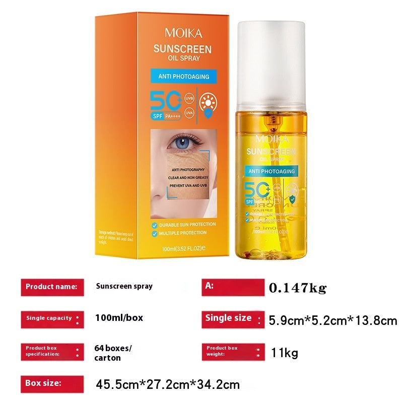 50 Times Sunscreen Spray In English